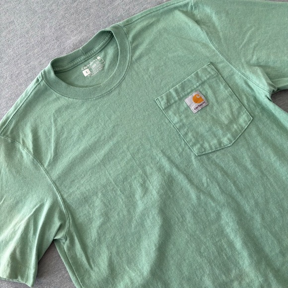 Carhartt Other - Carhartt Mens Loose Fit Short Sleeve Pocket T-Shirt Sage Green Small K87 Tee